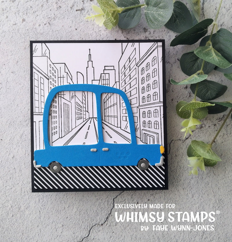 **NEW City Street Background Rubber Cling Stamp - Whimsy Stamps