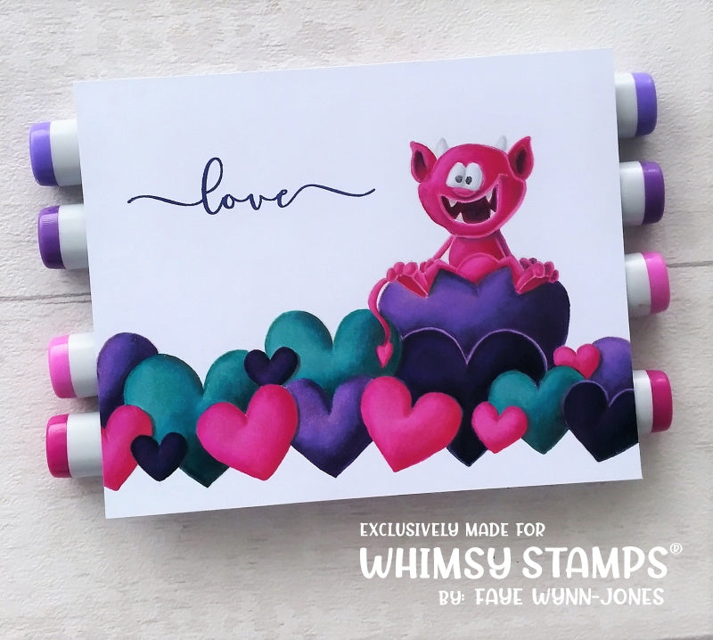 **NEW Heart Border Rubber Cling Stamp and Die Combo - Whimsy Stamps