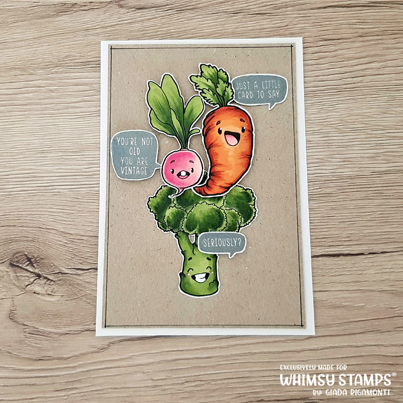 Cute Veggies - Digital Stamp - Whimsy Stamps