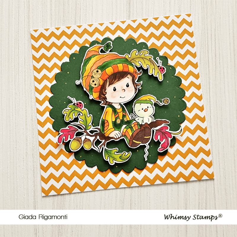 Oak Tree Boy - Digital Stamp - Whimsy Stamps