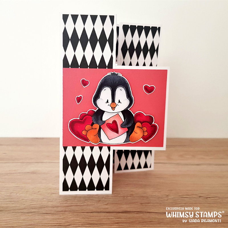 Penguin Valentine - Digital Stamp - Whimsy Stamps