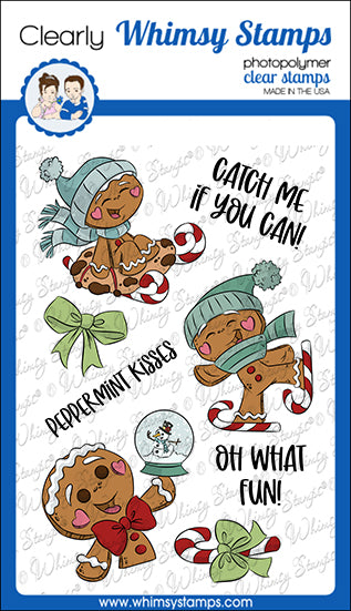 **NEW Gingerbread Fun Clear Stamps - Whimsy Stamps