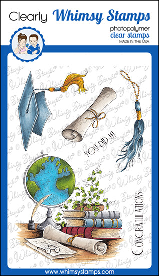 **NEW Graduation Clear Stamps - Whimsy Stamps