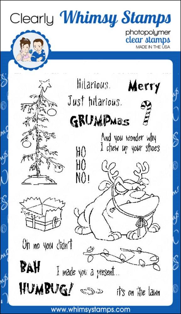 Grumpy Holidays Clear Stamps - Whimsy Stamps