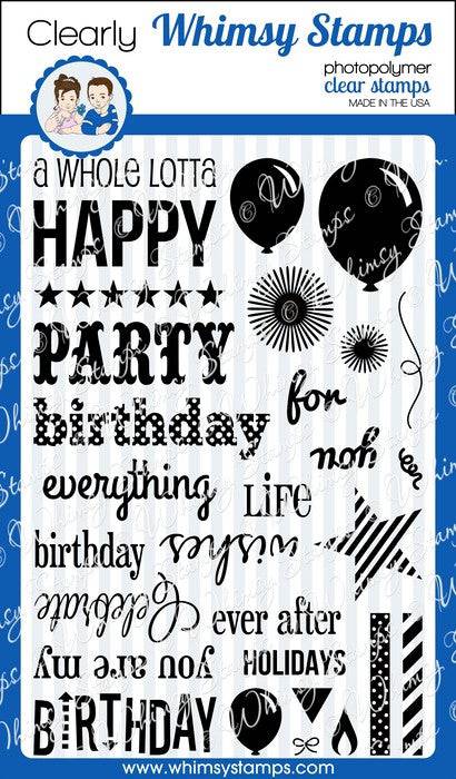 Happy Everything Clear Stamps - Whimsy Stamps