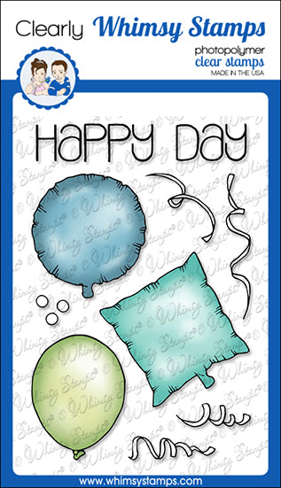 **NEW Happy Day Balloons Clear Stamps - Whimsy Stamps