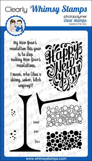 Happy New Year Clear Stamps - Whimsy Stamps