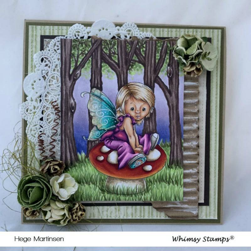 Young Spring Fairy - Digital Stamp - Whimsy Stamps