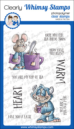 **NEW Hug in a Mug Clear Stamps - Whimsy Stamps