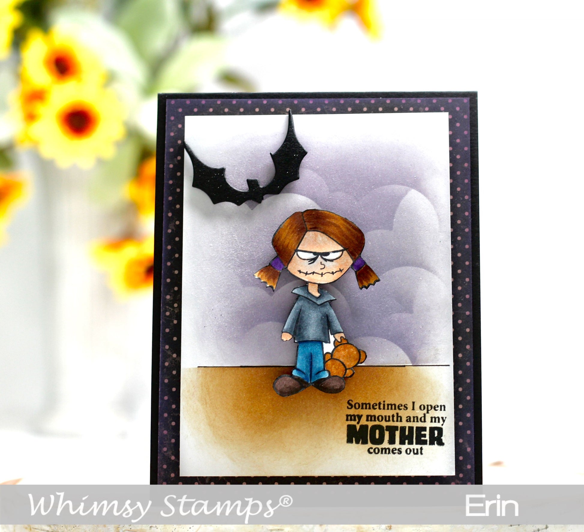 Cute But Psycho Clear Stamps - Whimsy Stamps