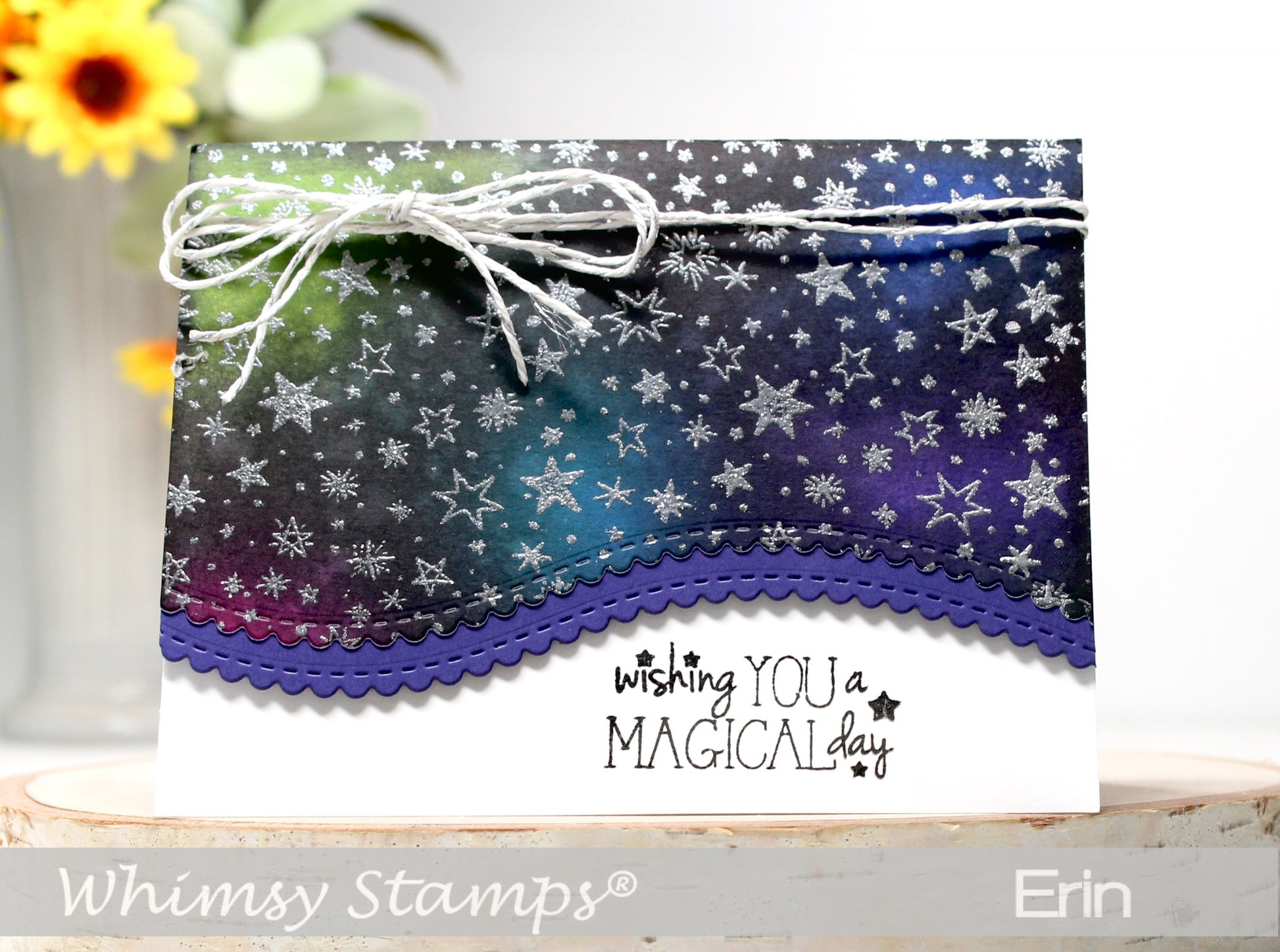 Galaxy Galore Background Rubber Cling Stamp - Whimsy Stamps