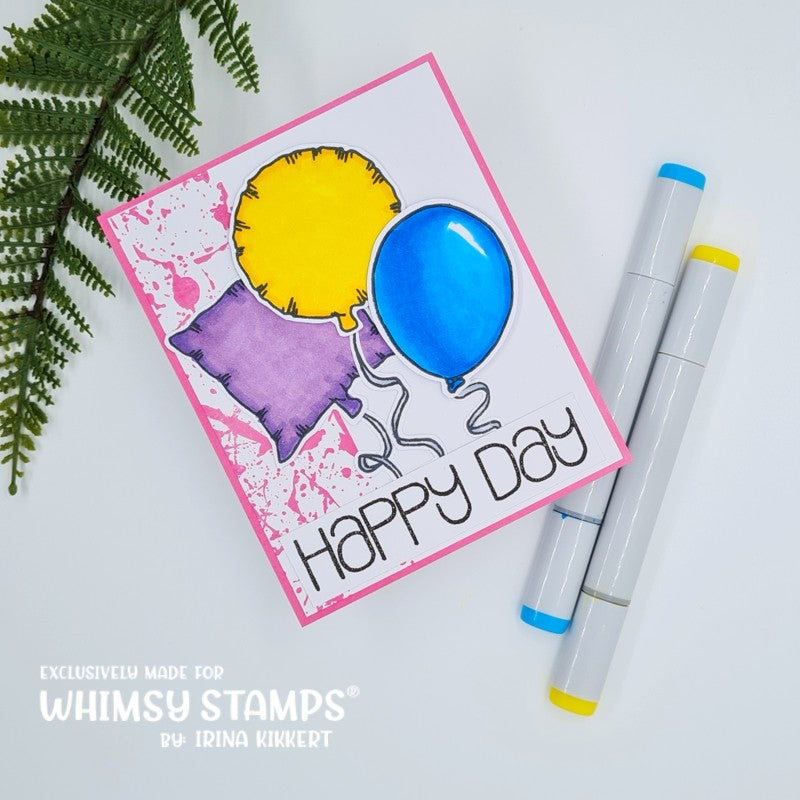 **NEW Happy Day Balloons Clear Stamps - Whimsy Stamps