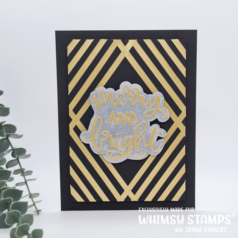 **NEW Merry and Bright Word and Shadow Die Set - Whimsy Stamps