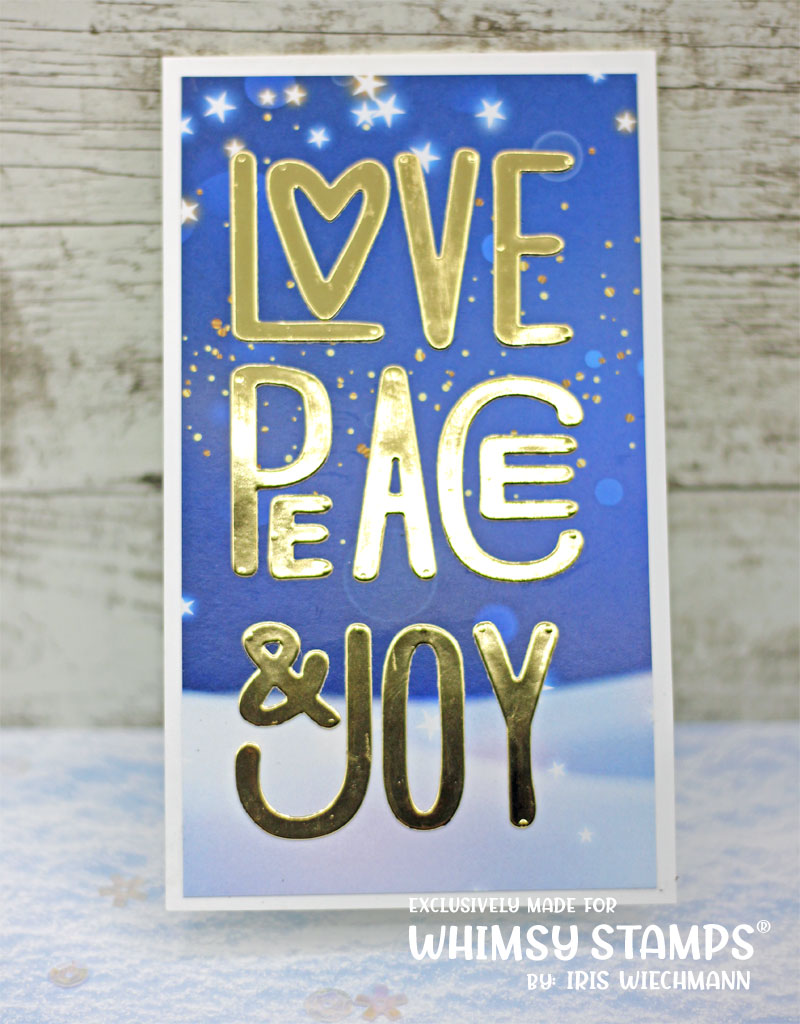 **NEW Peace Love Joy Die Set - Whimsy Stamps