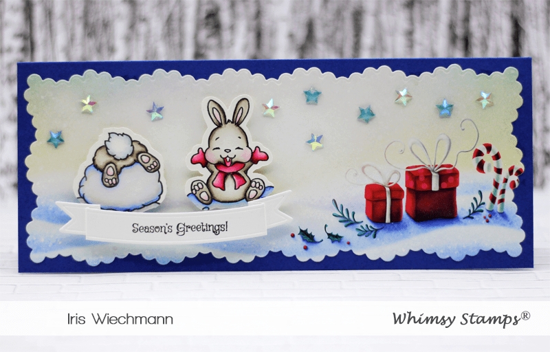 Bunny Winter Holiday Clear Stamps - Whimsy Stamps