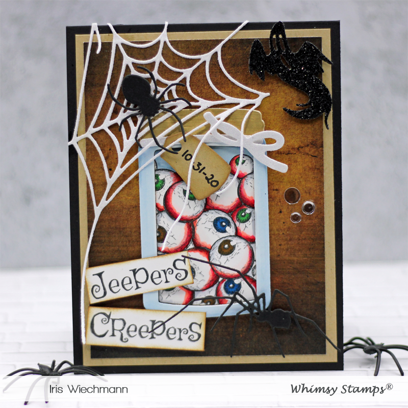 Jeepers Creepers Rubber Cling Stamp - Whimsy Stamps