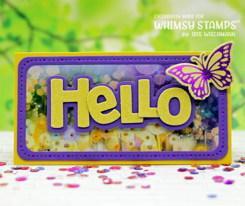 Hello Word and Shadow Die Set - Whimsy Stamps