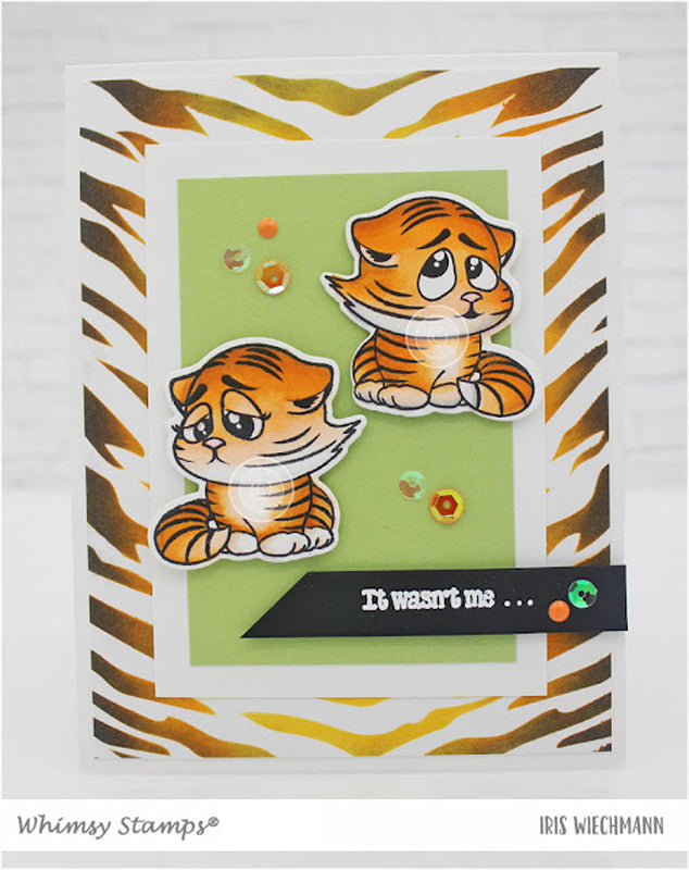 **NEW Tabby Tigers Clear Stamps - Whimsy Stamps