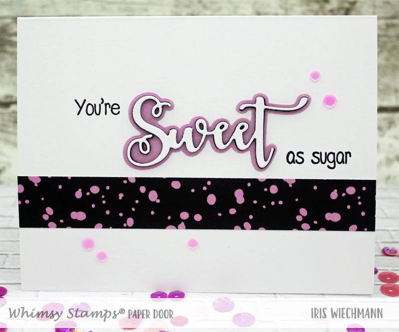 Sweet Word and Shadow Die Set - Whimsy Stamps