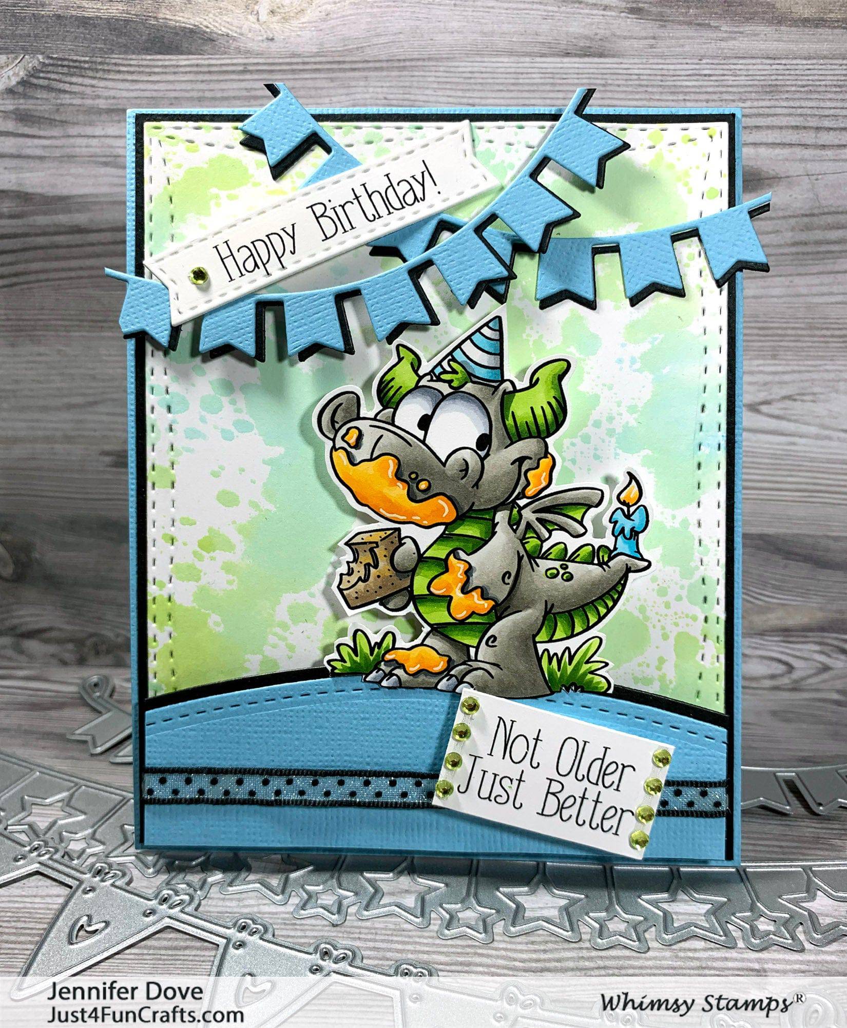 Birfday Dragons Clear Stamps - Whimsy Stamps