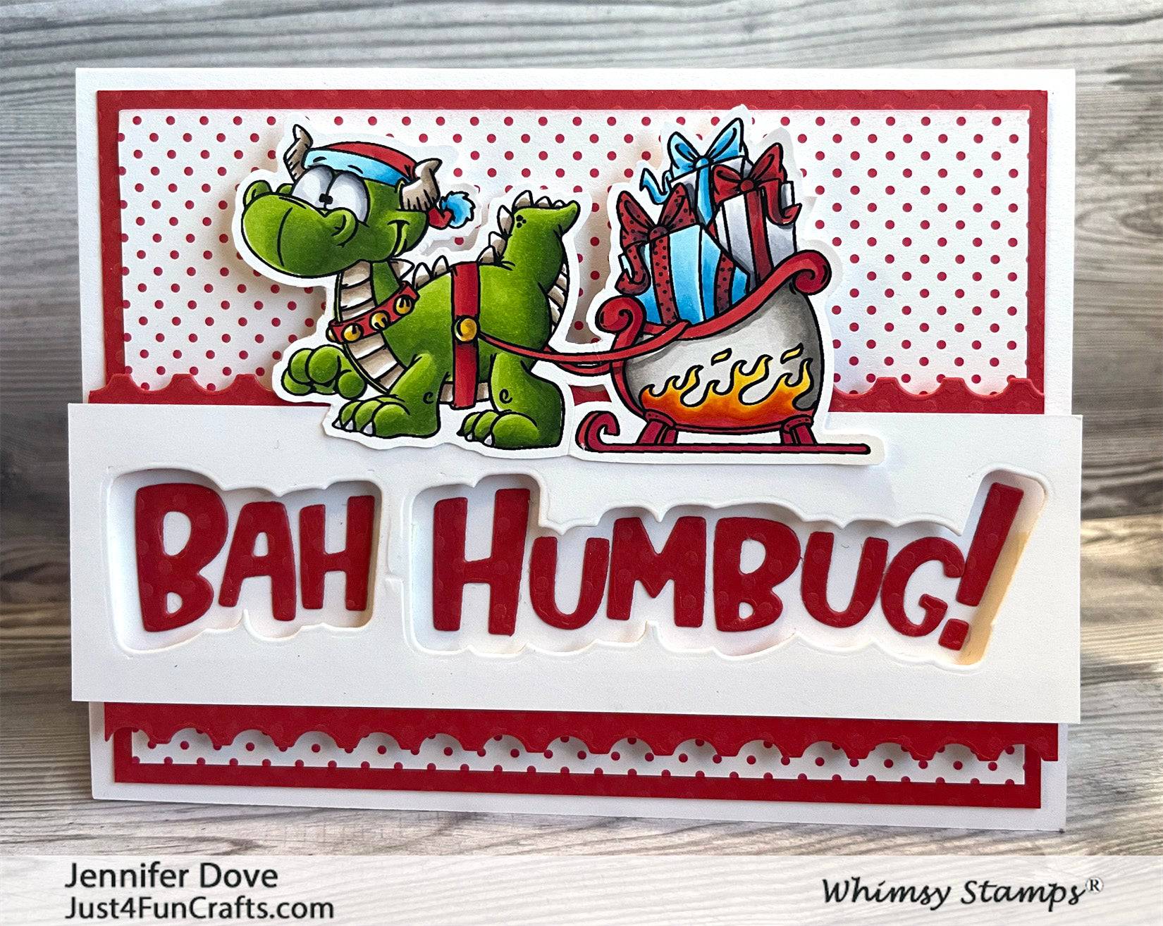 Bah Humbug! Word and Shadow Die Set - Whimsy Stamps