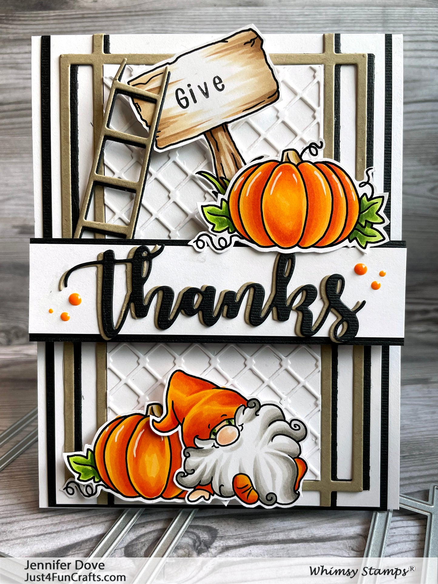 **NEW Gnome So Thankful Clear Stamps - Whimsy Stamps