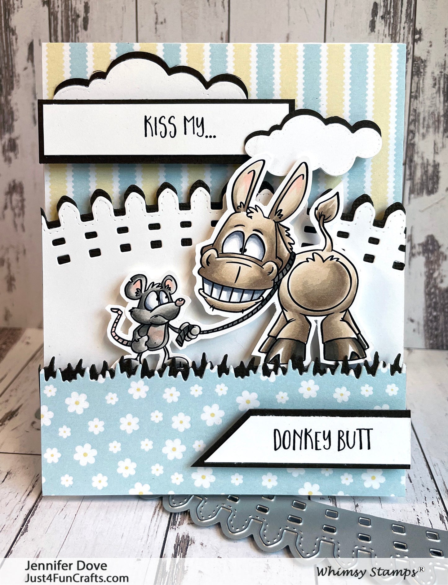 **NEW Kiss My Donkey Clear Stamps - Whimsy Stamps