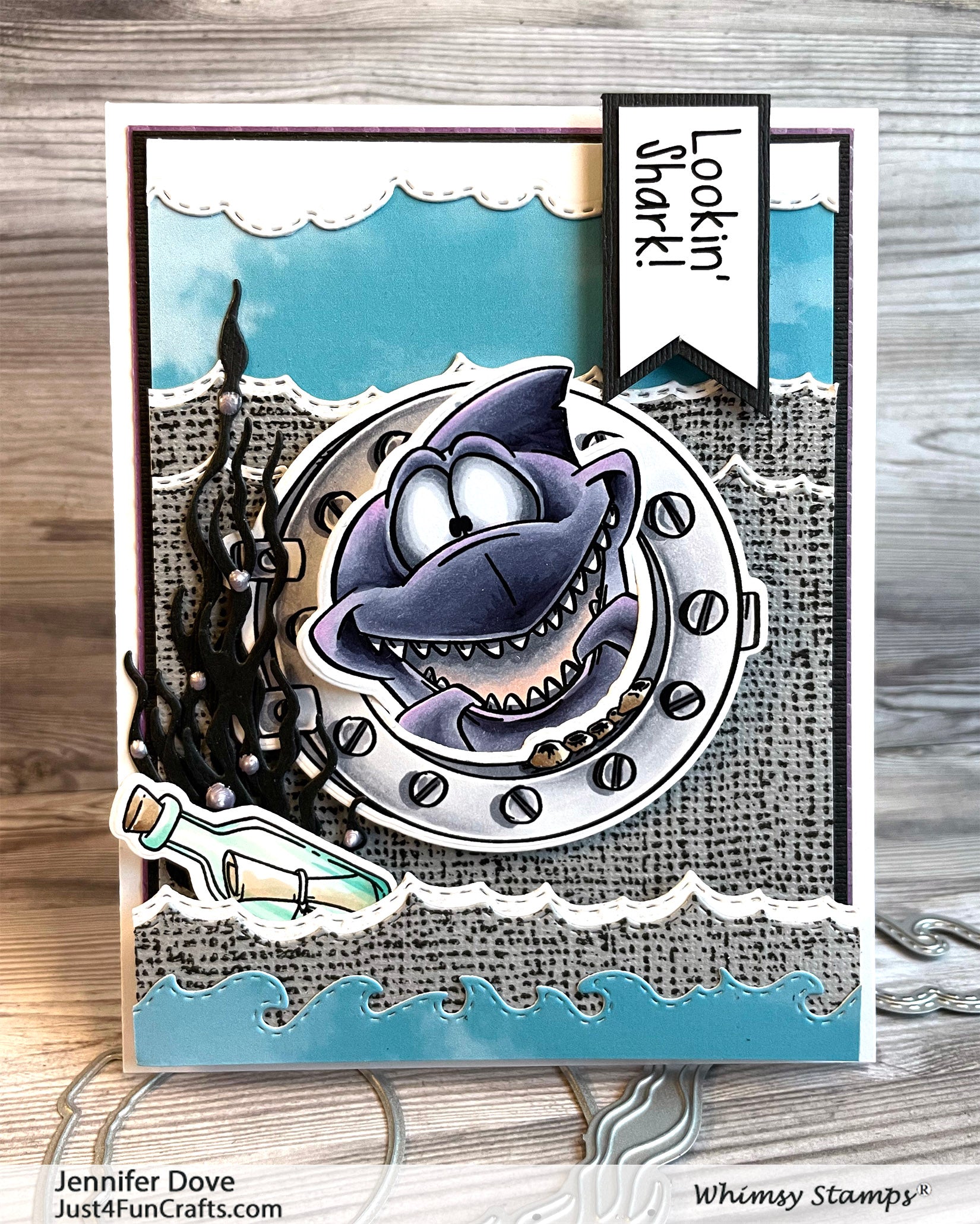 **NEW Lookin' Shark Elements Outlines Die Set - Whimsy Stamps