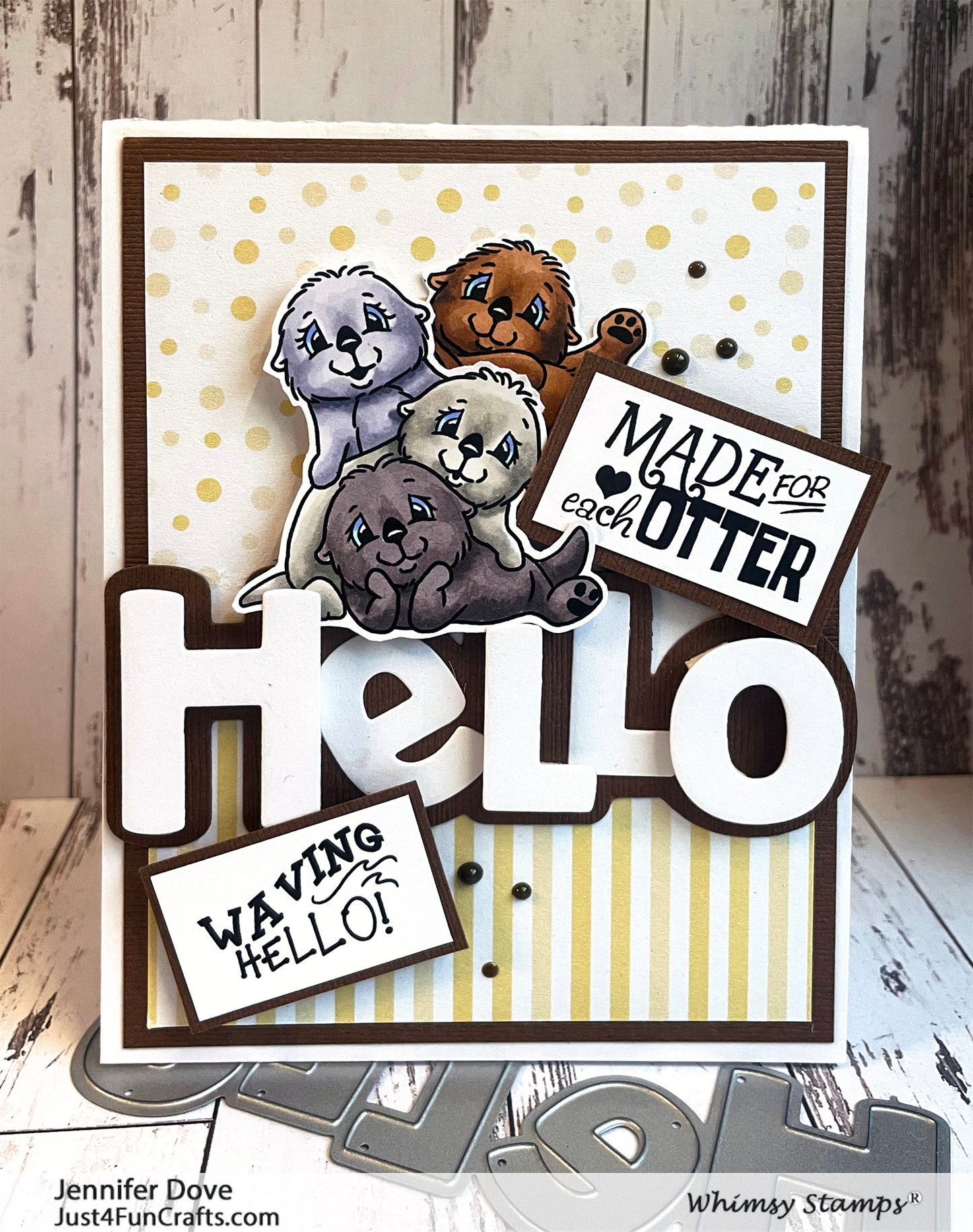 **NEW Otter Variety 2 Clear Stamps - Whimsy Stamps