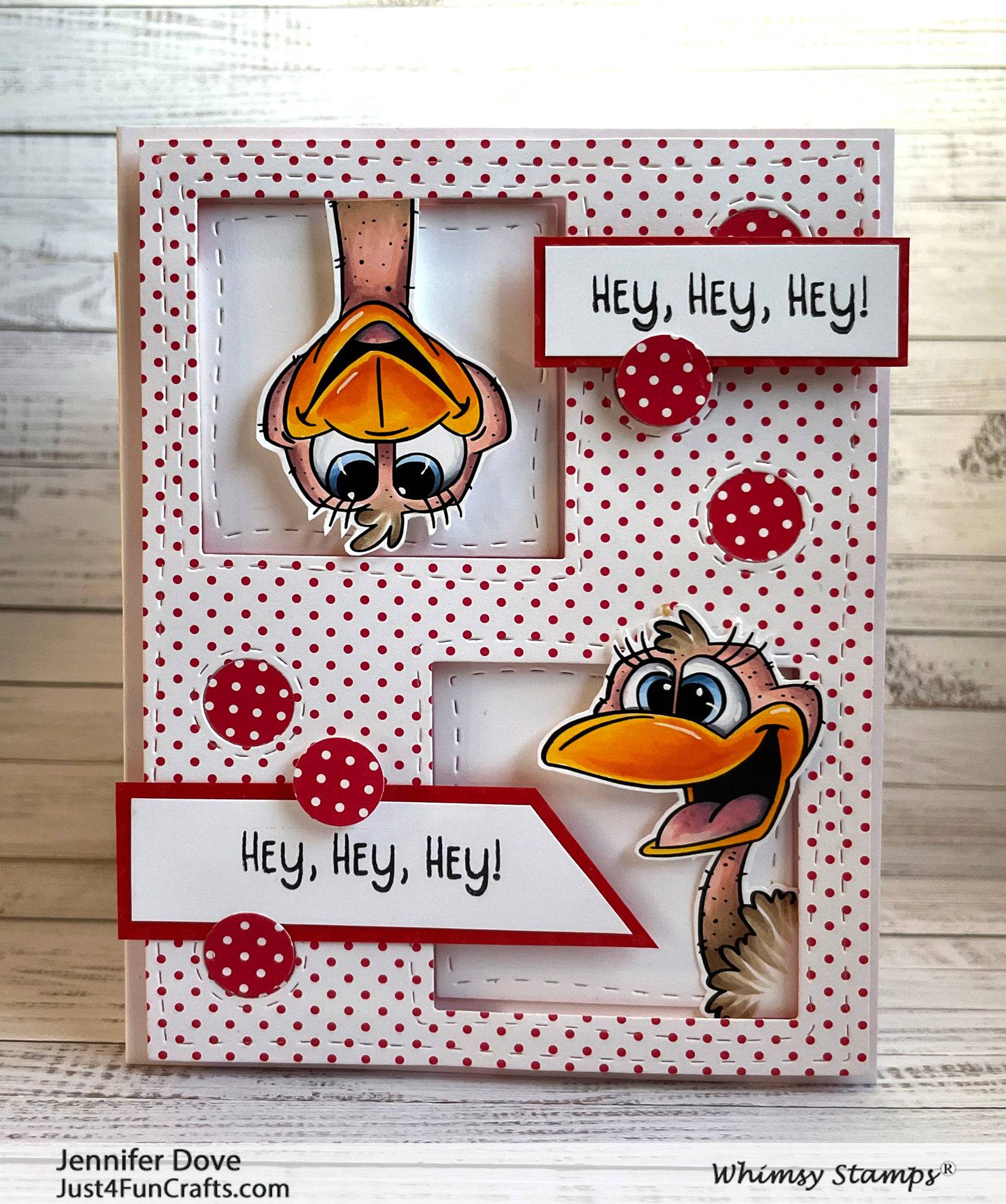 Hey Ostrich Clear Stamps - Whimsy Stamps