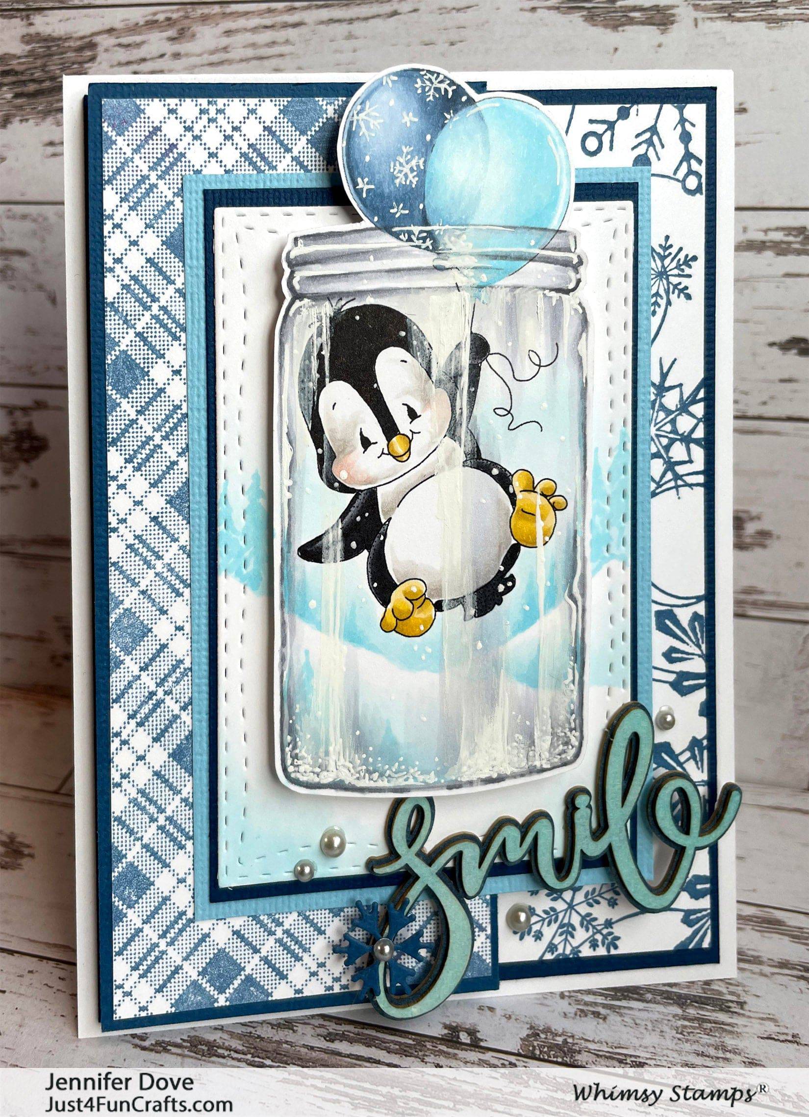 Penguin Flies - Digital Stamp - Whimsy Stamps