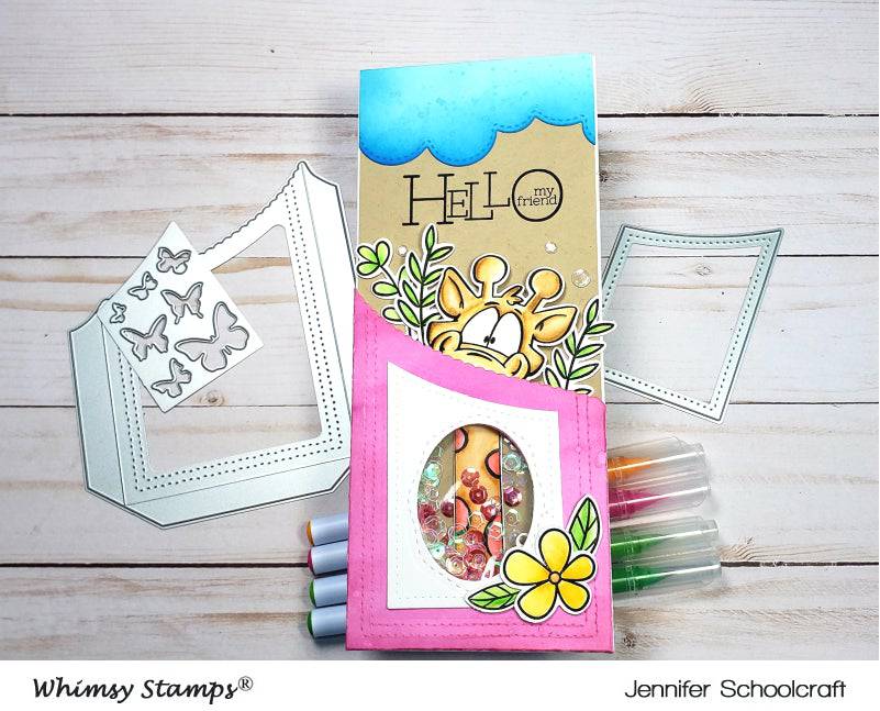 Slimline Scalloped Edge Pocket Die Set - Whimsy Stamps