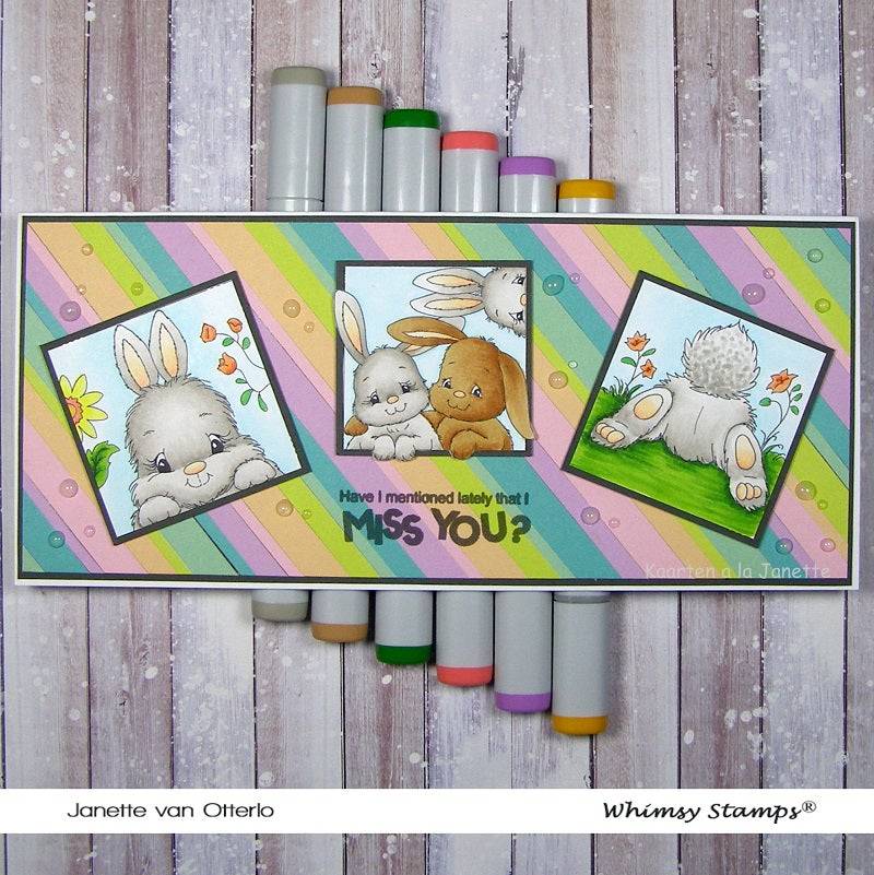 Bunny Spring Squares - Digital Stamp - Whimsy Stamps