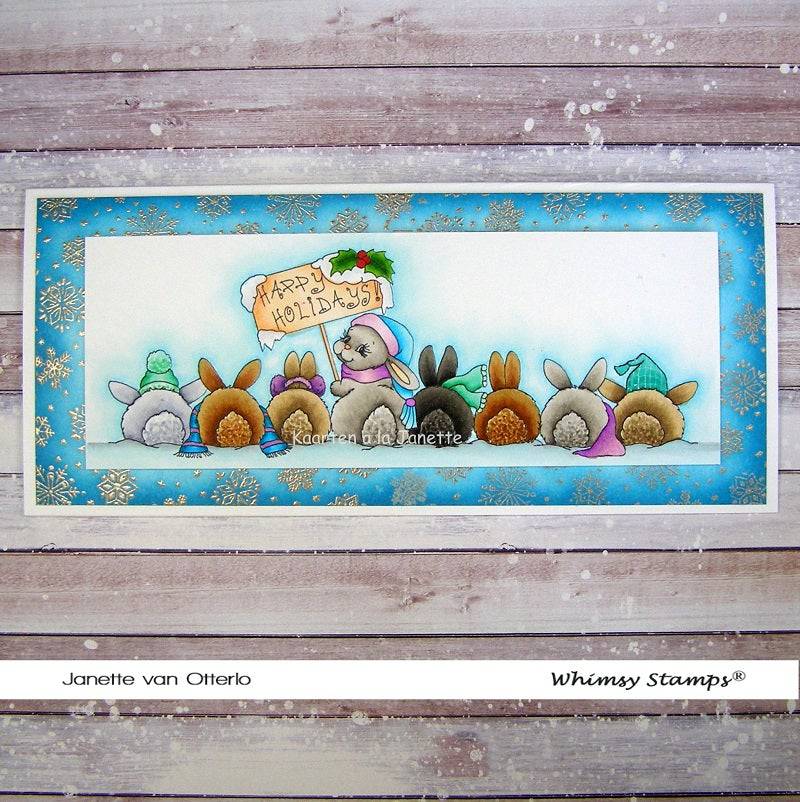 Christmas Bunny Row Extended - Digital Stamp - Whimsy Stamps