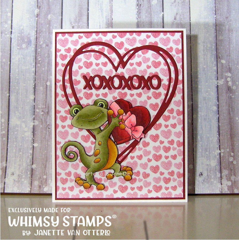 Gecko Love - Digital Stamp - Whimsy Stamps