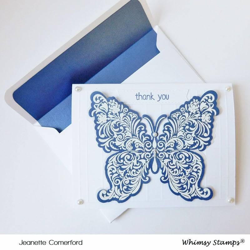 Elegant Butterfly Outline Die - Whimsy Stamps