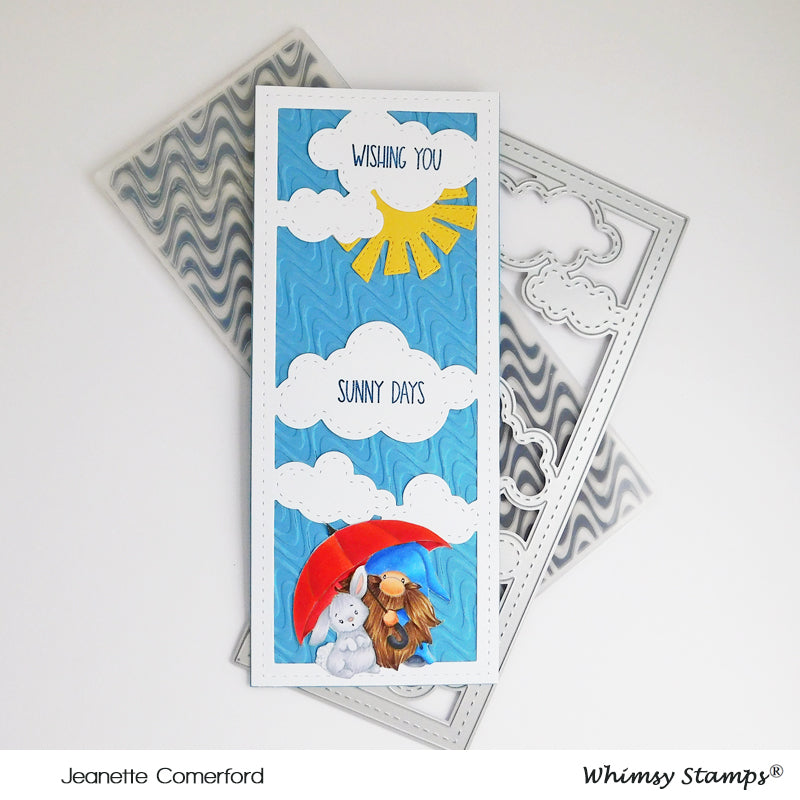 **NEW Gnome Get Well Clear Stamps - Whimsy Stamps