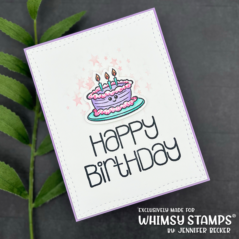 **NEW Sentiment Tiles - Happy Birthday Clear Stamps - Whimsy Stamps