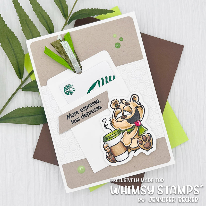 **NEW Give a Sip Clear Stamps - Whimsy Stamps