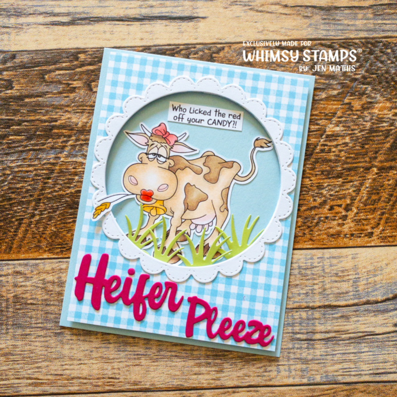 **NEW Heifer Pleeze! Word Die - Whimsy Stamps