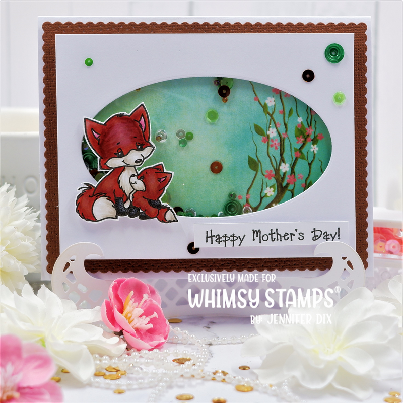 **NEW Fox Family Clear Stamps - Whimsy Stamps