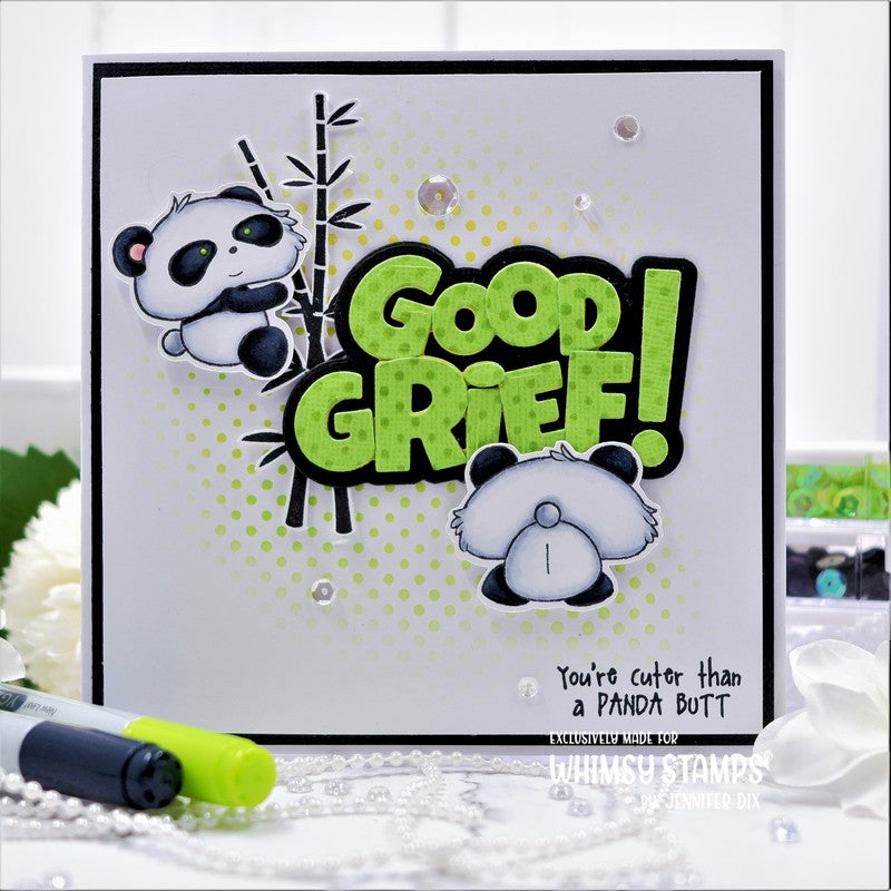 **NEW Good Grief Word and Shadow Die Set - Whimsy Stamps