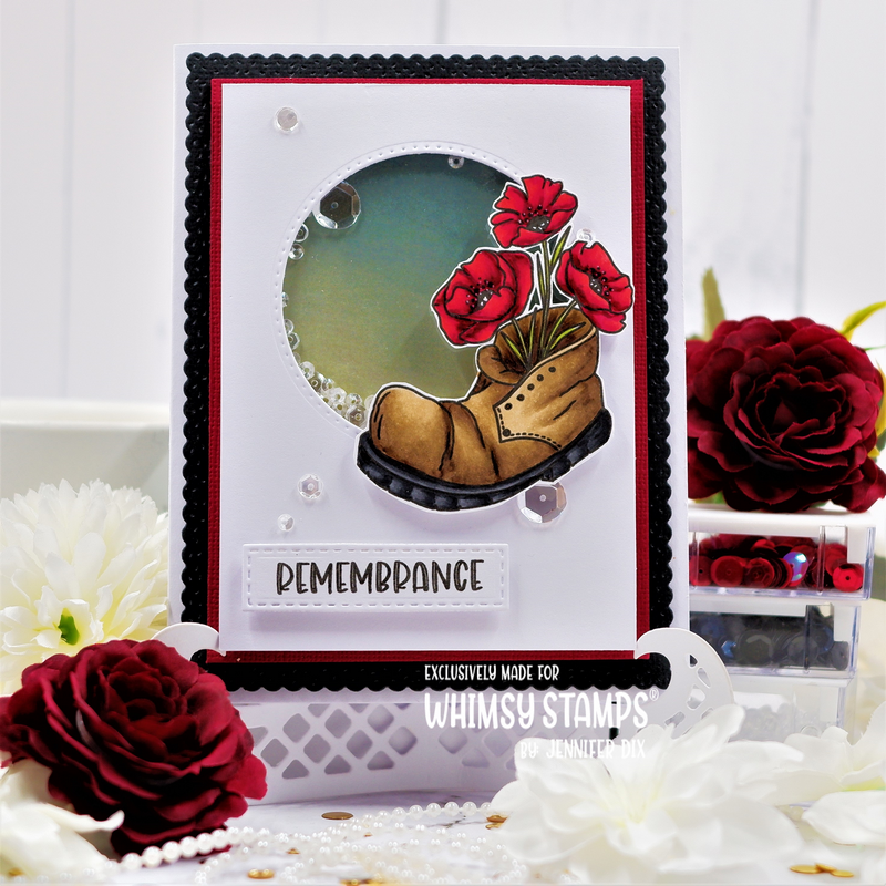 **NEW Poppy Remembrance Clear Stamps - Whimsy Stamps