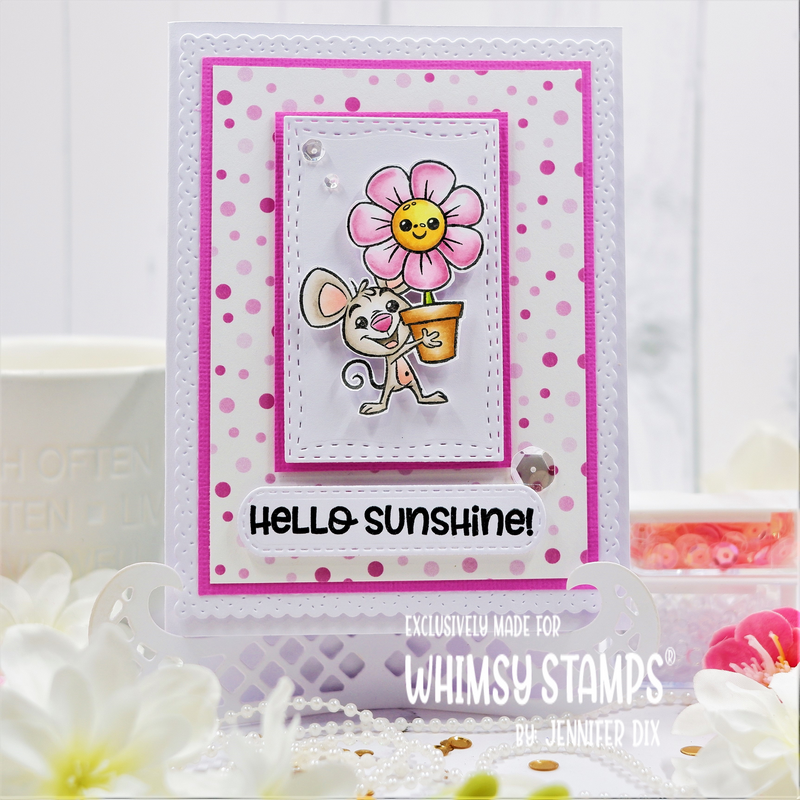 **NEW Spring Gardening Mice Clear Stamps - Whimsy Stamps