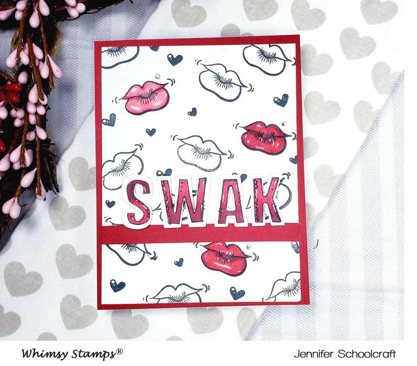 Kiss Off Clear Stamps - Whimsy Stamps