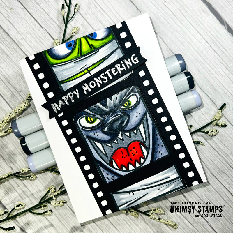 Monster Close Ups Clear Stamps - Whimsy Stamps