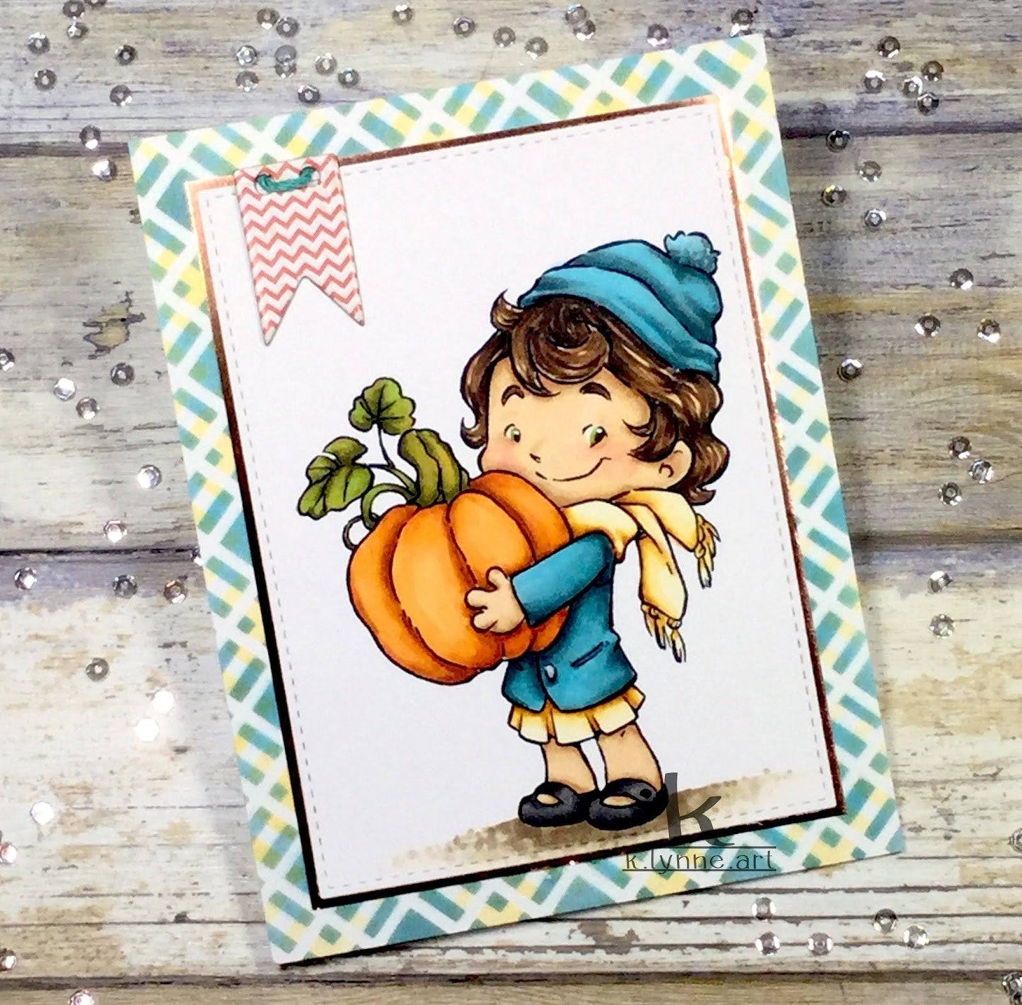 Cinnamon with Pumpkin - Digital Stamp - Whimsy Stamps