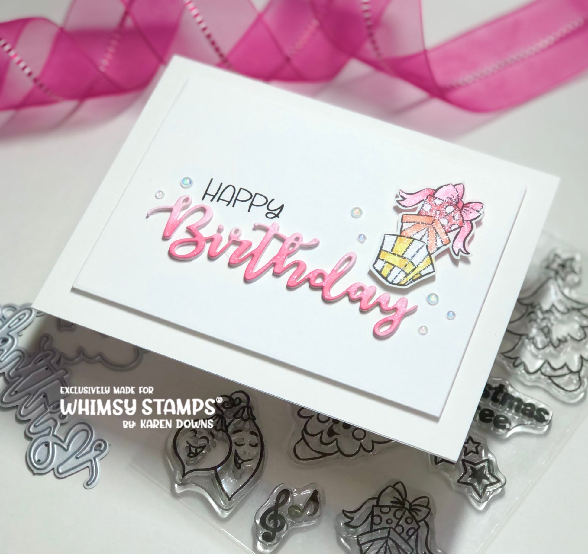 Birthday Word and Shadow Die Set - Whimsy Stamps