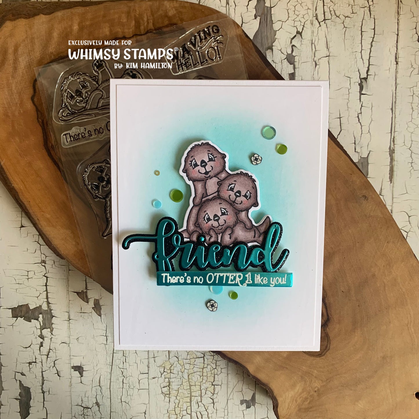 **NEW Otter Variety 2 Clear Stamps - Whimsy Stamps