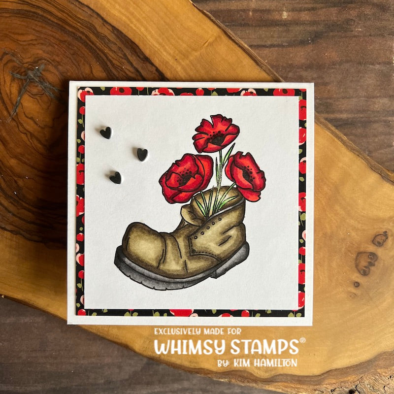 **NEW Poppy Remembrance Clear Stamps - Whimsy Stamps